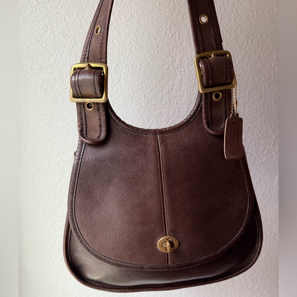Vintage Coach NYC Crescent Mocha